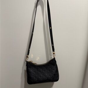 Louis Vuitton Black Embossed Monogram Mini Shoulder Crossbody
